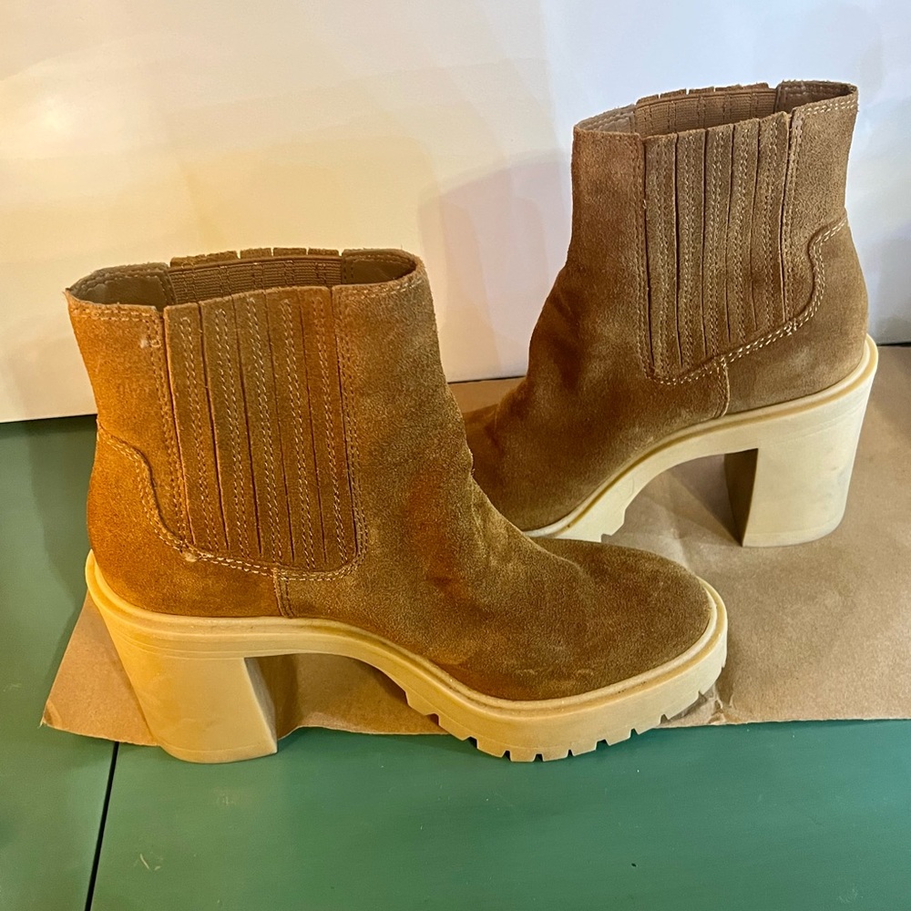 7W Dolce Vita Camel Suede Caster H2O “1970’s bootie” - Picture 6 of 9